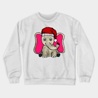 Cute Christmas Elephant adorable little animal for Holidays Crewneck Sweatshirt